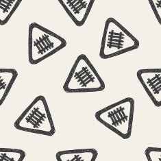 fence sign doodle seamless pattern background N2
