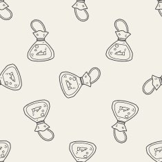 fish doodle seamless pattern background