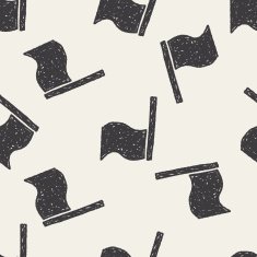 flag doodle drawing seamless pattern background