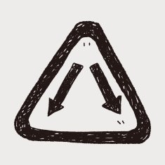 Fork sign doodle N4