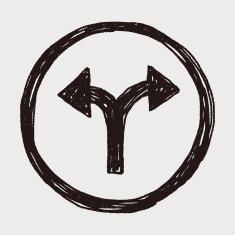 Fork sign doodle N5