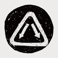 Fork sign doodle N10
