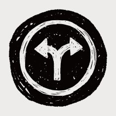 Fork sign doodle N11