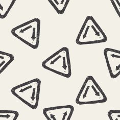 Fork sign doodle seamless pattern background