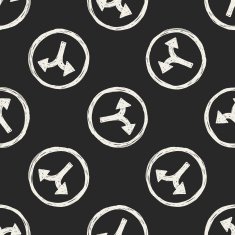Fork sign doodle seamless pattern background N4