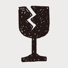 fragile glasses doodle N3