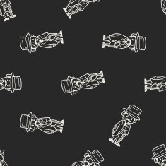 gentleman doodle seamless pattern background