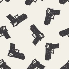 gun doodle seamless pattern background