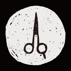 Hair cutting scissor doodle N4