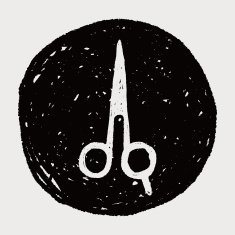 Hair cutting scissor doodle N5