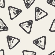 Harbor Area doodle seamless pattern background