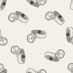 Headlamp doodle seamless pattern background
