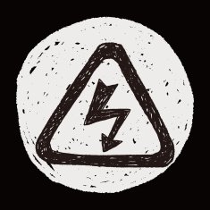 High Voltage sign doodle N6