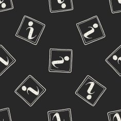 information sign doodle seamless pattern background N2