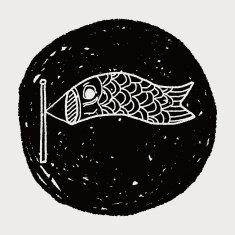 Japanese kite doodle N5