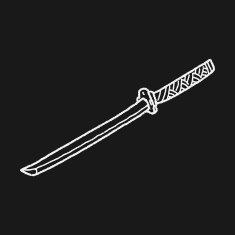 Japanese knife doodle N4