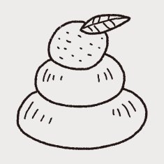 japanese new year cake doodle N3