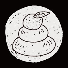 japanese new year cake doodle N5