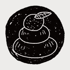 japanese new year cake doodle N6