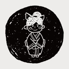Japanese woman doodle N3