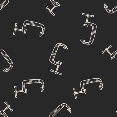 jaw vice doodle seamless pattern background N4