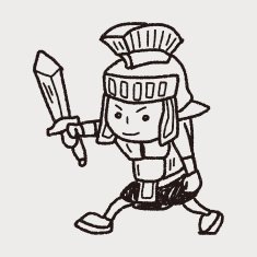 knight doodle N20