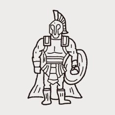 knight doodle N21