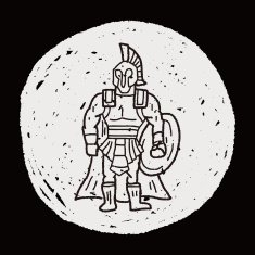 knight doodle N24
