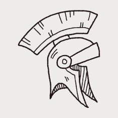 knight helmet doodle N5