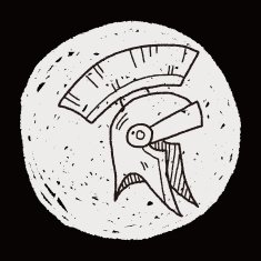 knight helmet doodle N7