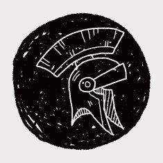 knight helmet doodle N8