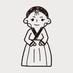 Korea woman doodle N2