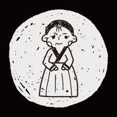 Korea woman doodle N4