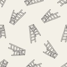 ladder doodle seamless pattern background