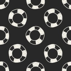 Lifebuoy doodle seamless pattern background N2