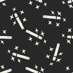Magic Wand doodle seamless pattern background N2