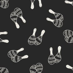 maraca doodle seamless pattern background N2