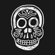 mexican skull doodle N3