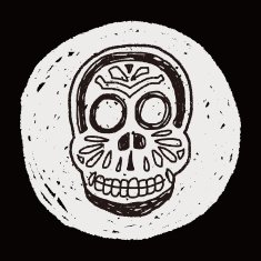 mexican skull doodle N4