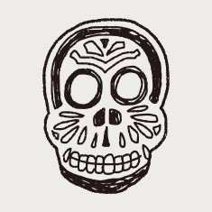 mexican skull doodle N6