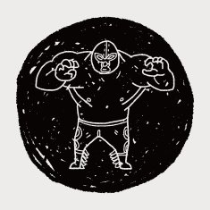 mexican wrestler doodle N5