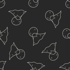moutain sun doodle seamless pattern background N2