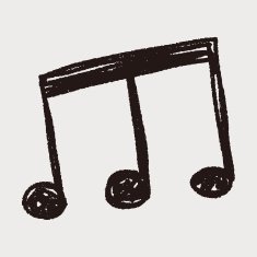 music note doodle N32