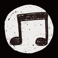 music note doodle drawing N20