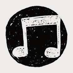 music note doodle drawing N23