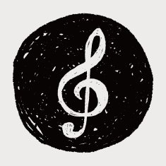 music note doodle drawing N24