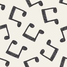 music note doodle drawing seamless pattern background N2