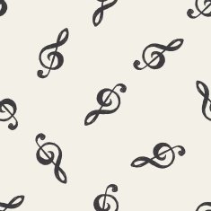 music note doodle drawing seamless pattern background N3
