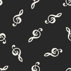 music note doodle drawing seamless pattern background N6