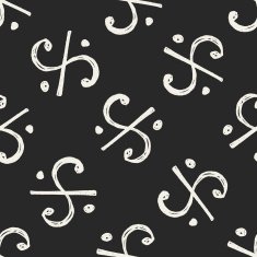music note doodle seamless pattern background N22